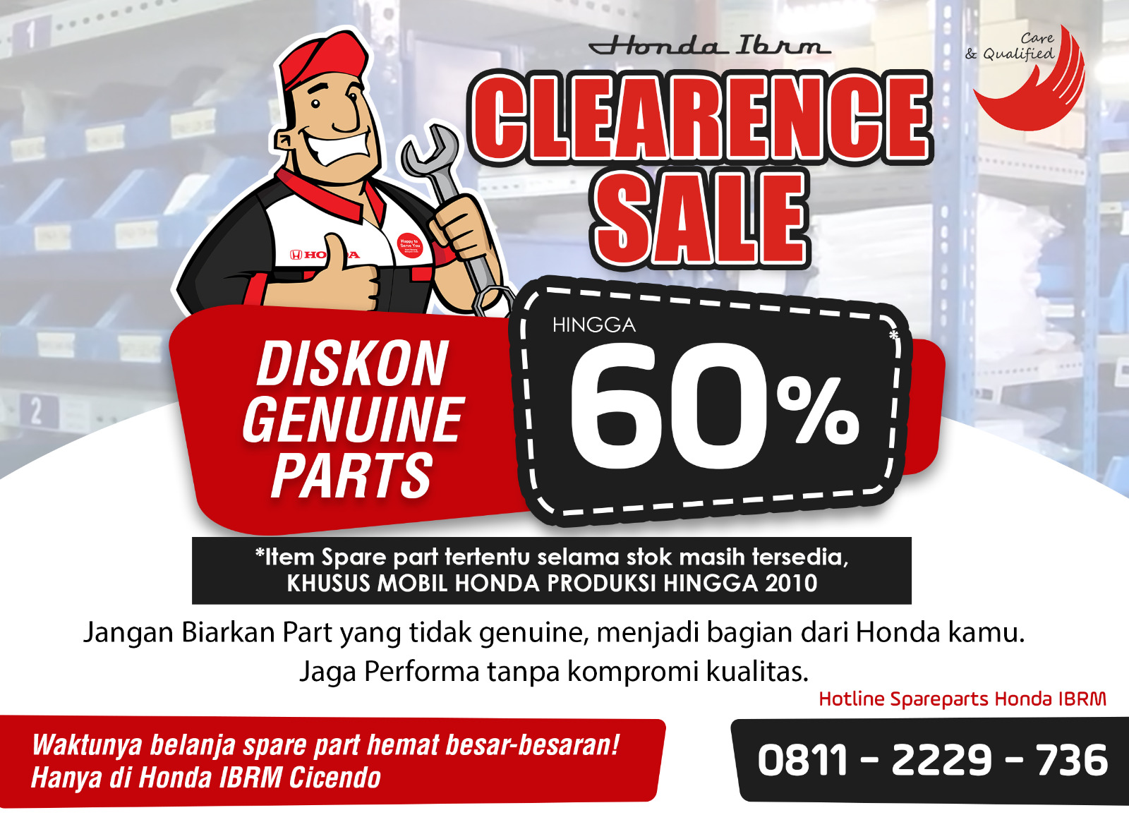 Sale Sparetparts Honda IBRM Sale Sparetparts Honda IBRM