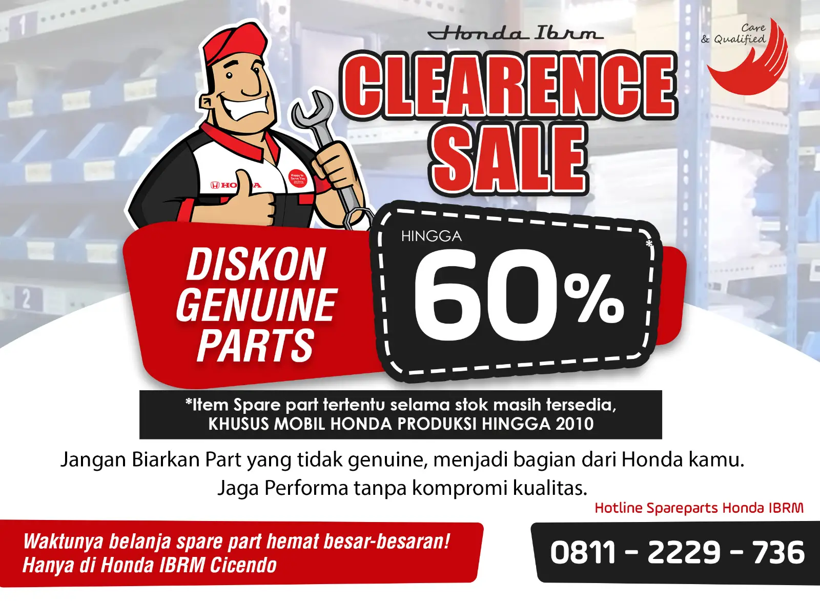 Sale Sparetparts Honda IBRM